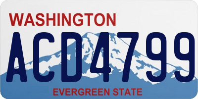 WA license plate ACD4799