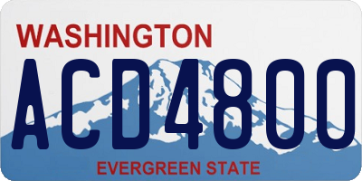 WA license plate ACD4800