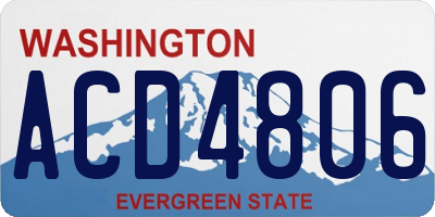WA license plate ACD4806