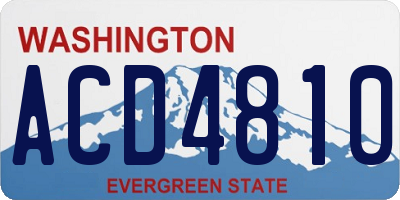 WA license plate ACD4810