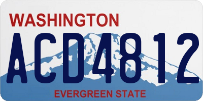 WA license plate ACD4812