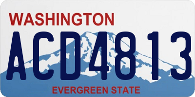 WA license plate ACD4813