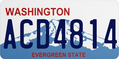 WA license plate ACD4814