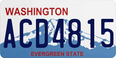 WA license plate ACD4815