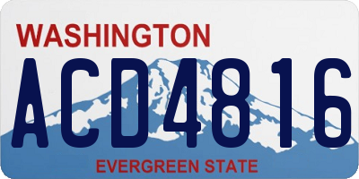 WA license plate ACD4816