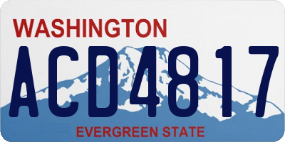 WA license plate ACD4817