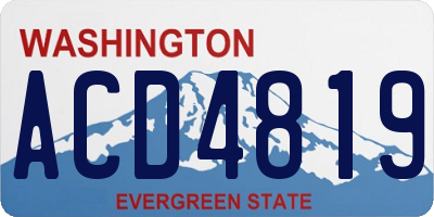 WA license plate ACD4819