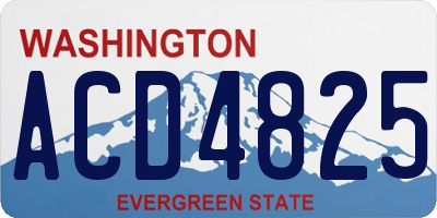 WA license plate ACD4825