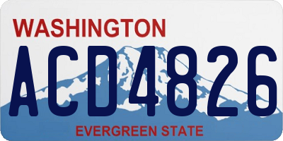 WA license plate ACD4826