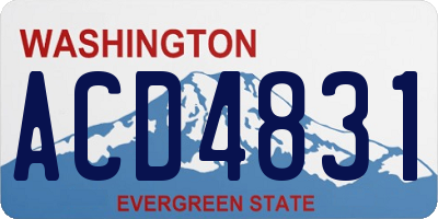 WA license plate ACD4831