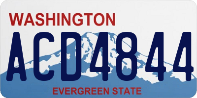 WA license plate ACD4844