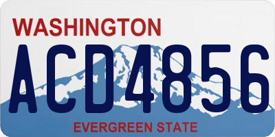 WA license plate ACD4856