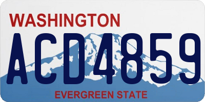 WA license plate ACD4859