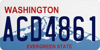 WA license plate ACD4861