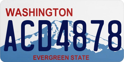 WA license plate ACD4878