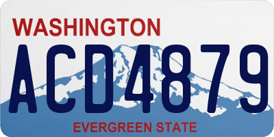 WA license plate ACD4879