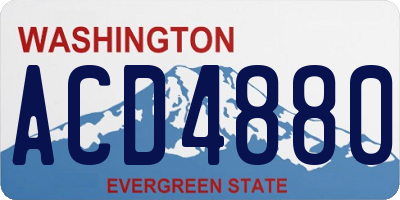 WA license plate ACD4880