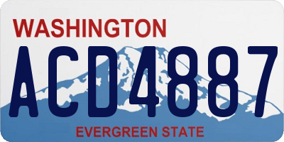 WA license plate ACD4887