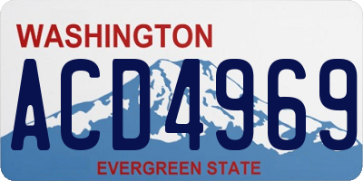 WA license plate ACD4969