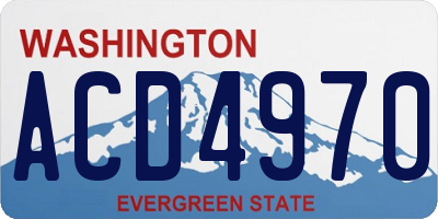 WA license plate ACD4970