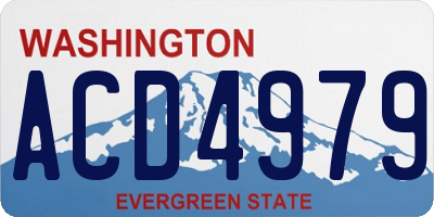 WA license plate ACD4979