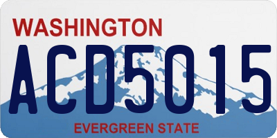 WA license plate ACD5015