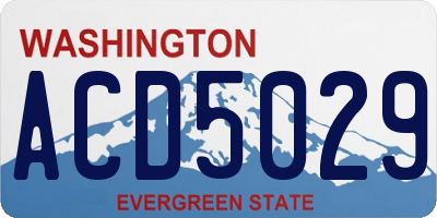 WA license plate ACD5029