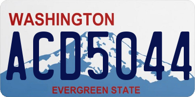 WA license plate ACD5044