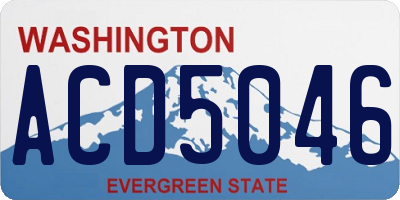 WA license plate ACD5046