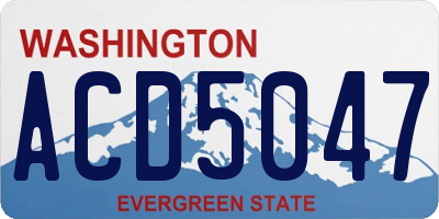 WA license plate ACD5047