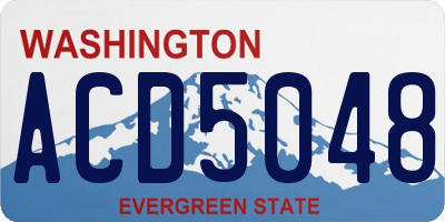WA license plate ACD5048