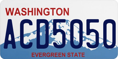 WA license plate ACD5050