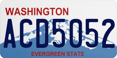 WA license plate ACD5052