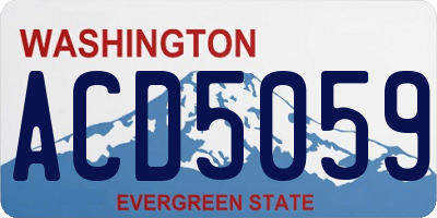 WA license plate ACD5059