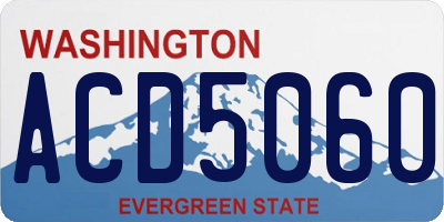 WA license plate ACD5060
