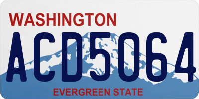 WA license plate ACD5064
