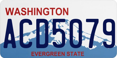 WA license plate ACD5079