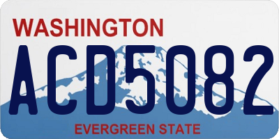 WA license plate ACD5082