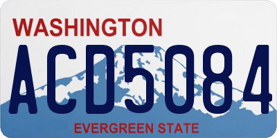 WA license plate ACD5084