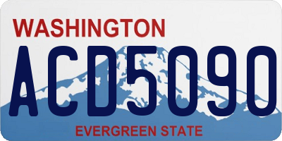 WA license plate ACD5090