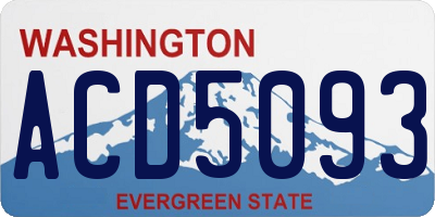 WA license plate ACD5093