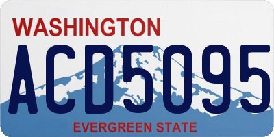 WA license plate ACD5095