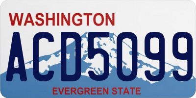WA license plate ACD5099