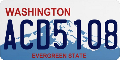 WA license plate ACD5108