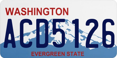 WA license plate ACD5126
