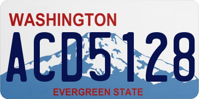 WA license plate ACD5128