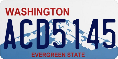 WA license plate ACD5145