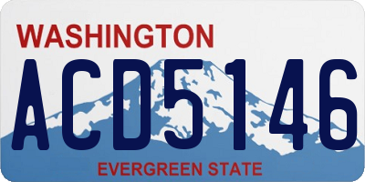 WA license plate ACD5146
