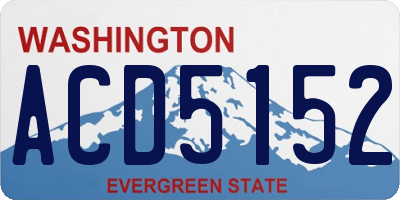 WA license plate ACD5152