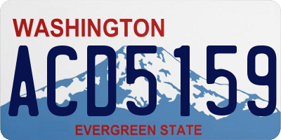 WA license plate ACD5159
